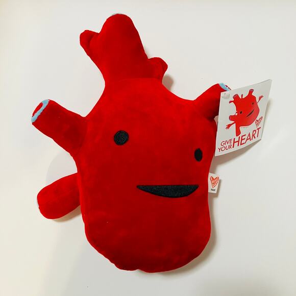 I Heart Guts Red Heart Plushie I Got The Beat! Plush Organ Stuffed Toy Pillow - Picture 1 of 5